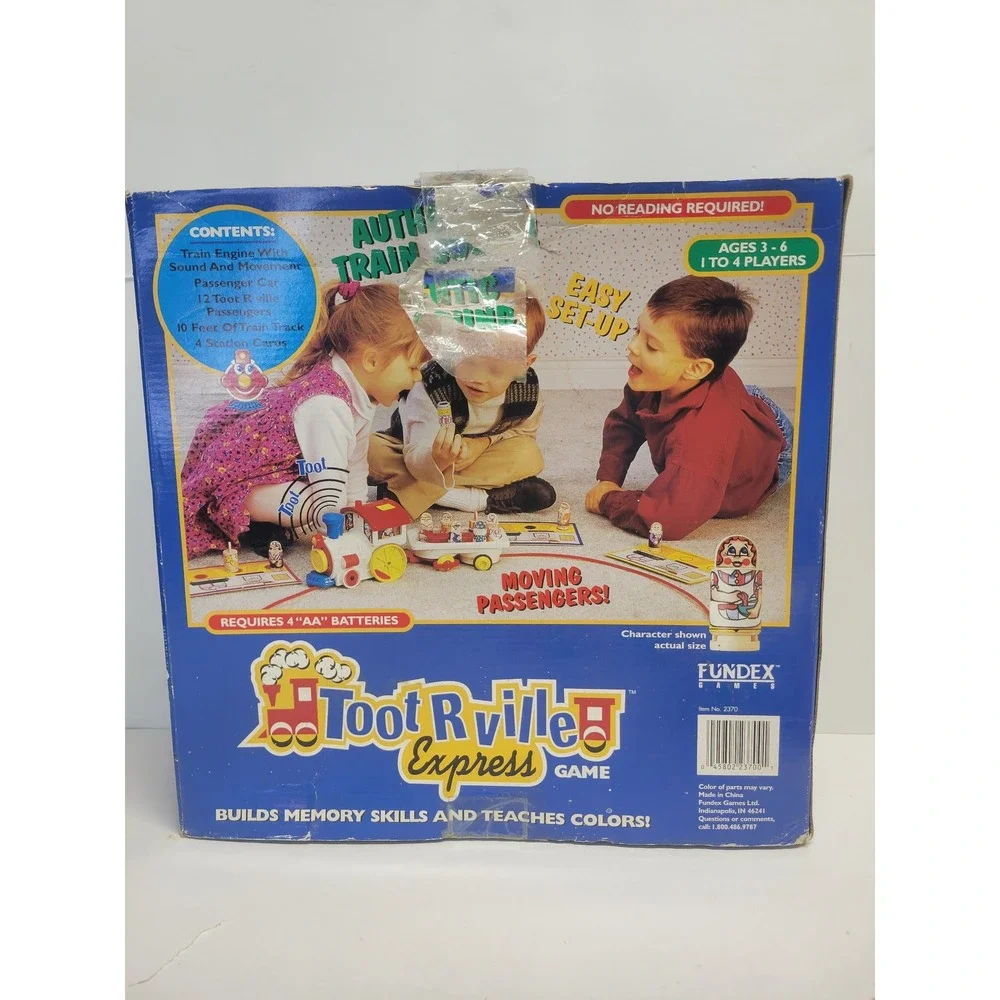 Vtg Fundex Toot R Ville Express Game Train Memory Color Learning‎ Toy working